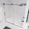 Anzzi Don Series 60 in. x 62 in. Frameless Sliding Tub Door in Matte Black SD-AZ17-01MB - alternate 3